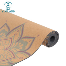 Yugland wholesale cork yoga mat private label printed yoga matt 5mm eco friendly